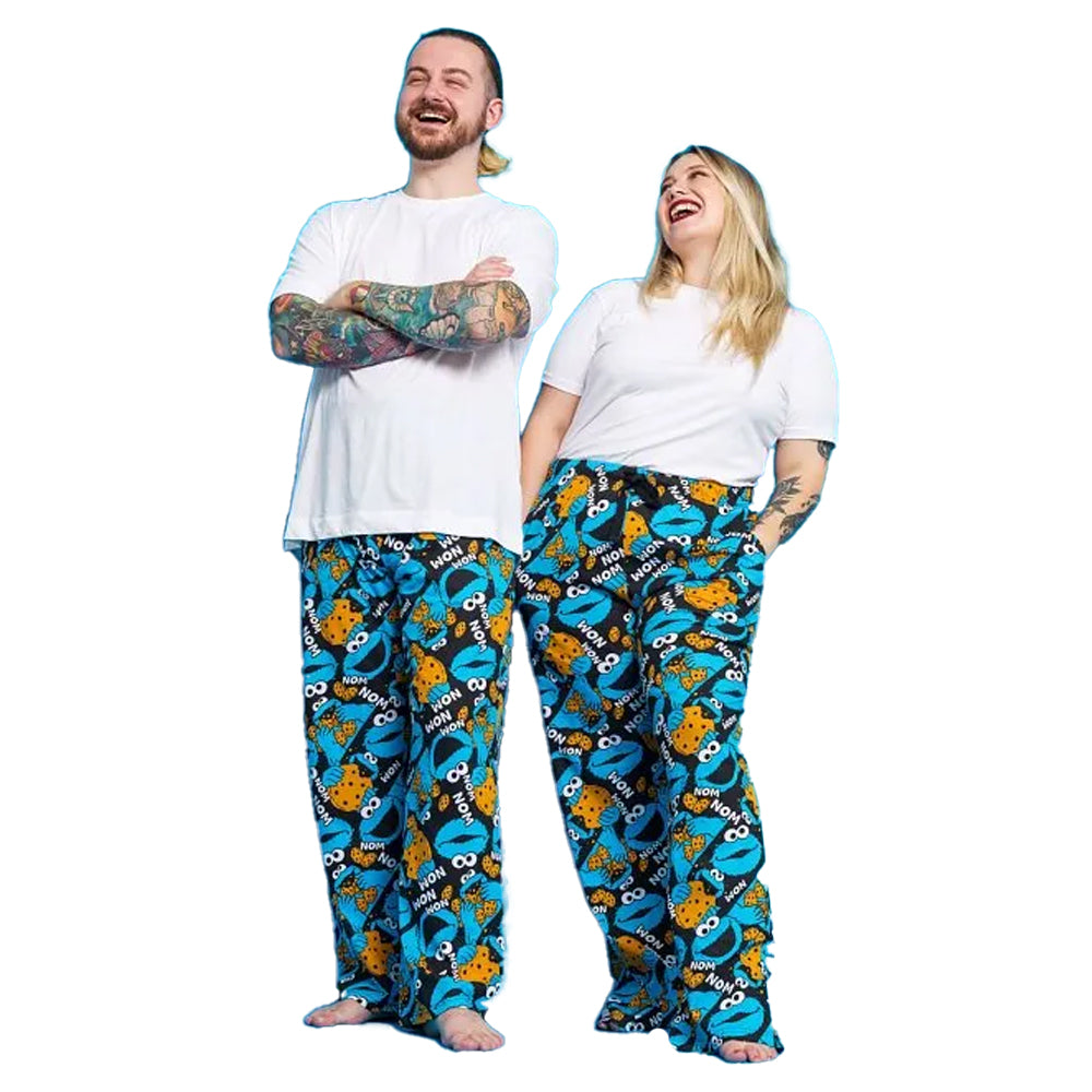 Blue - Lifestyle - Sesame Street Mens All-Over Print Cookie Monster Lounge Pants