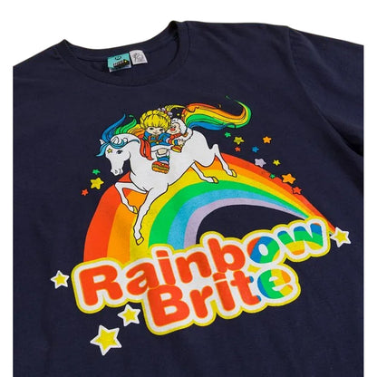Blue - Side - Rainbow Brite Unisex Adult Jump Logo T-Shirt