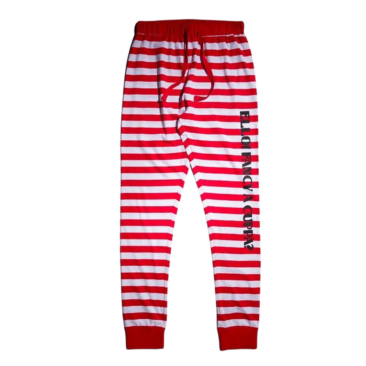 Red-White - Side - Labyrinth Womens-Ladies Ello! Fancy A Cuppa? The Worm Striped Pyjama Set