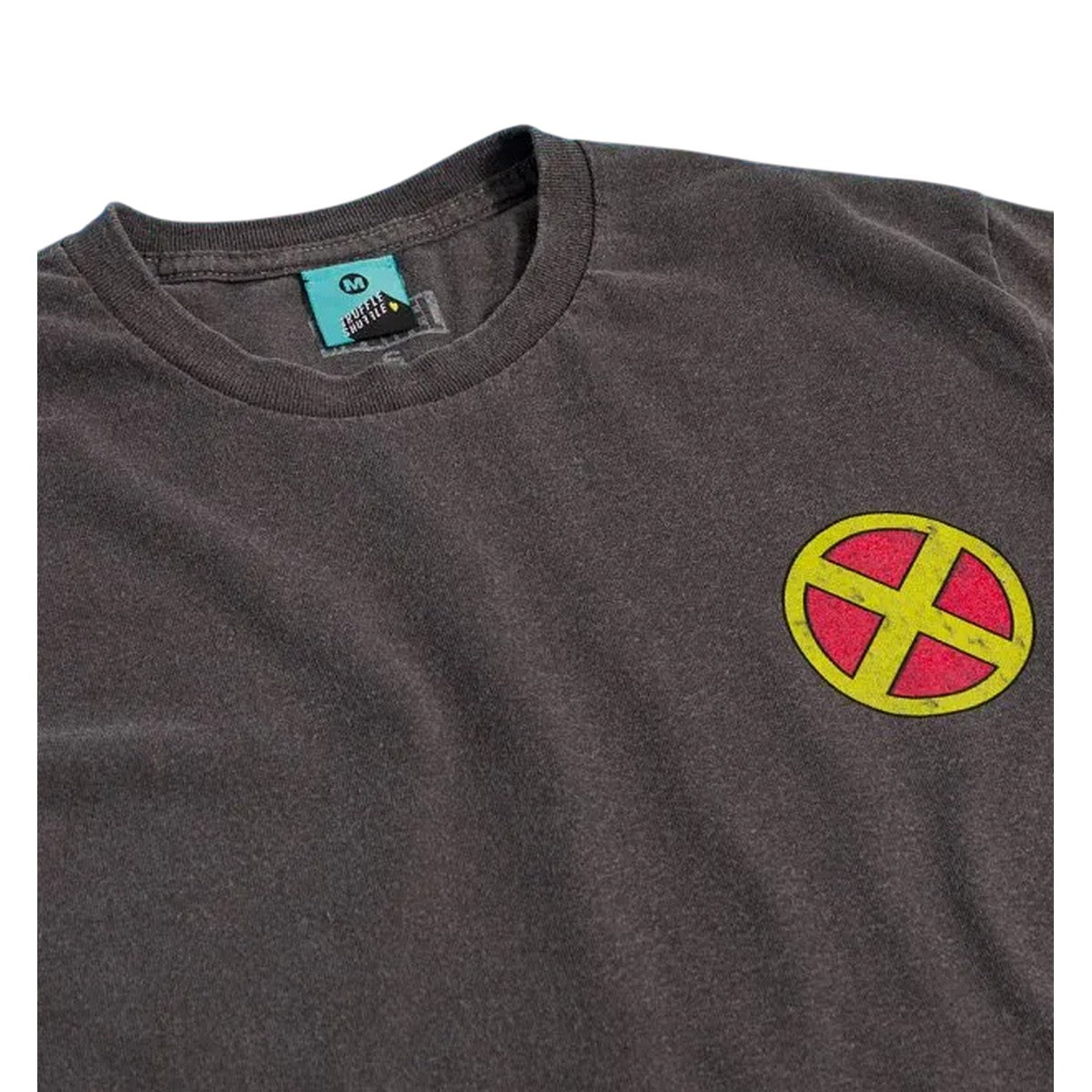 Charcoal - Side - X-Men 97 Unisex Adult Back Print Vintage Wash T-Shirt