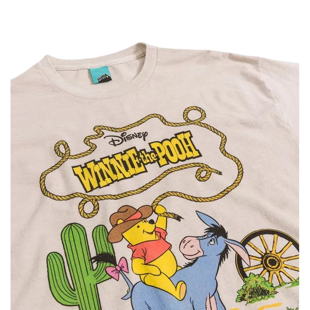 Beige - Side - Winnie the Pooh Unisex Adult Cowboy Vintage Wash T-Shirt