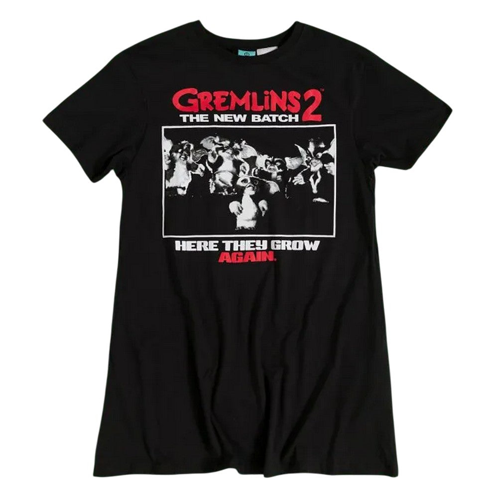 Black - Front - Gremlins 2 Womens-Ladies The New Batch Here They Grow Again T-Shirt Dress