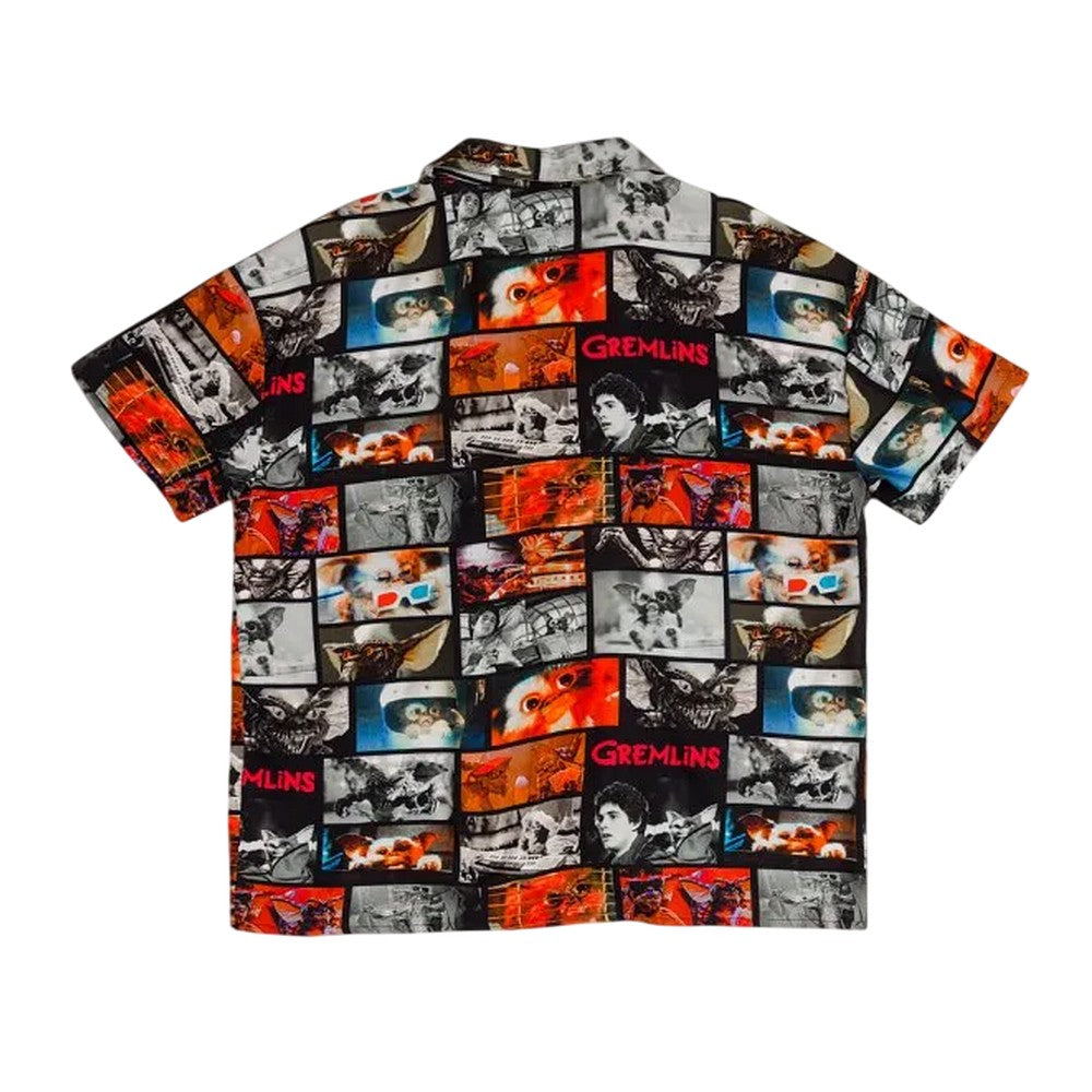 Multicoloured - Back - Gremlins Unisex Adult Movie Reel Button Front Shirt