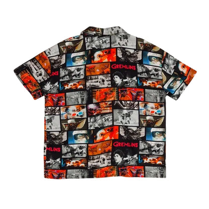 Multicoloured - Back - Gremlins Unisex Adult Movie Reel Button Front Shirt