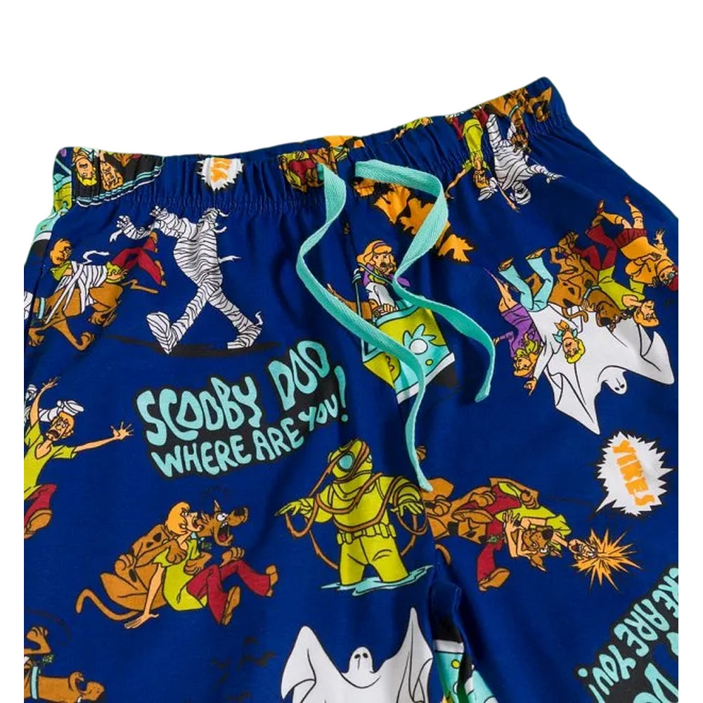 Blue - Side - Scooby Doo Mens Where Are You Lounge Pants