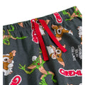 Black-Charcoal - Side - Gremlins Mens Stripe & Gizmo Lounge Pants