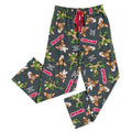 Black-Charcoal - Front - Gremlins Mens Stripe & Gizmo Lounge Pants