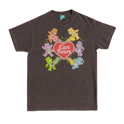 Charcoal - Front - Care Bears Unisex Adult Stare Gang Vintage Wash T-Shirt