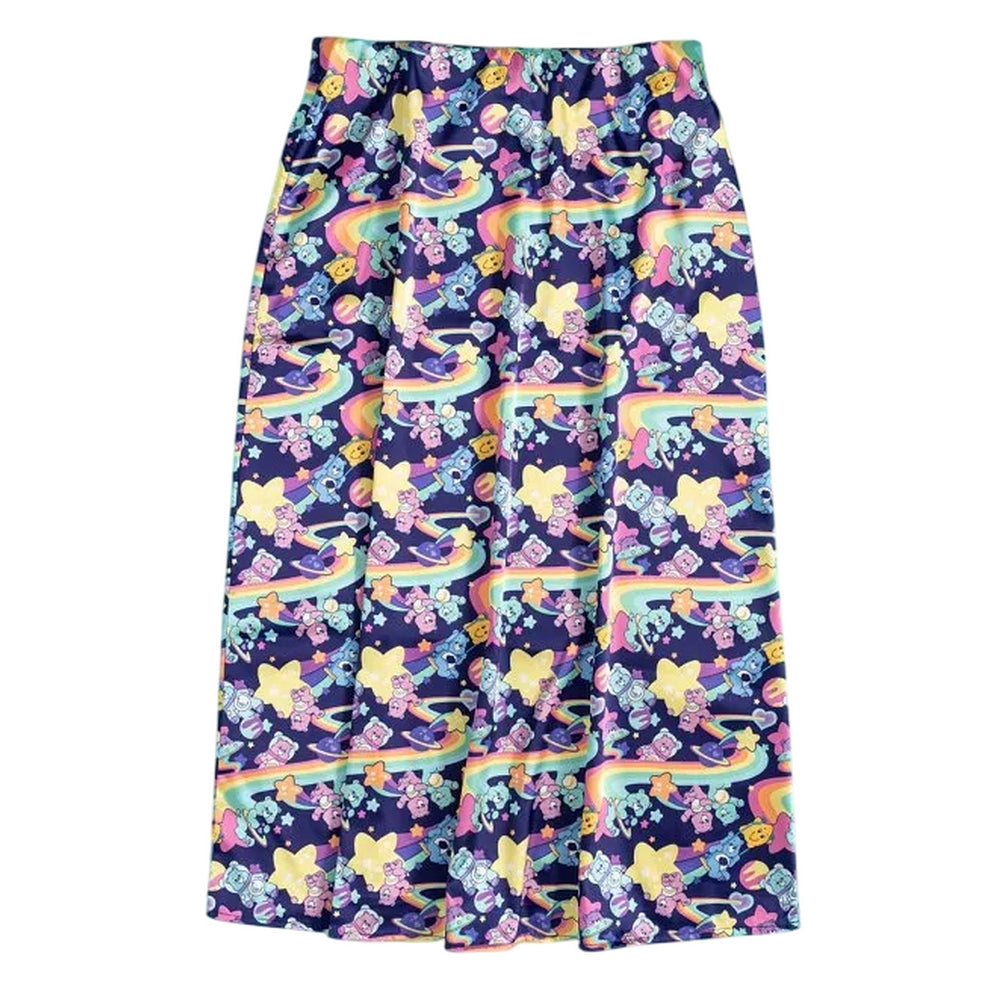 Purple - Back - Care Bears Womens-Ladies Galaxy Satin Skirt