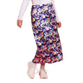 Purple - Side - Care Bears Womens-Ladies Galaxy Satin Skirt