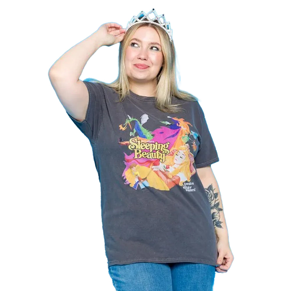 Charcoal - Lifestyle - Sleeping Beauty Unisex Adult Vintage Wash T-Shirt