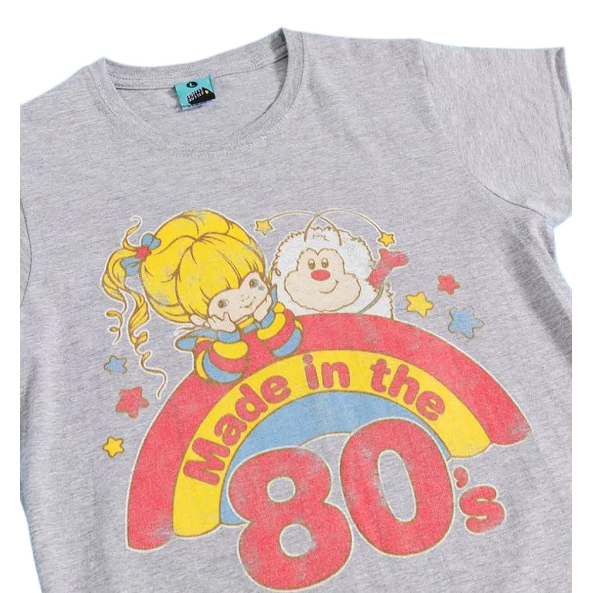 Grey - Side - Rainbow Brite Womens-Ladies Made In The 80s T-Shirt