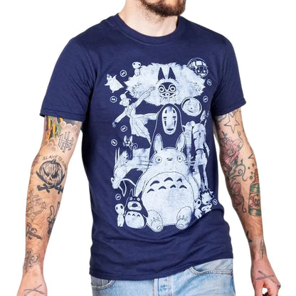 Blue - Back - Ghibli Unisex Adult Gang T-Shirt