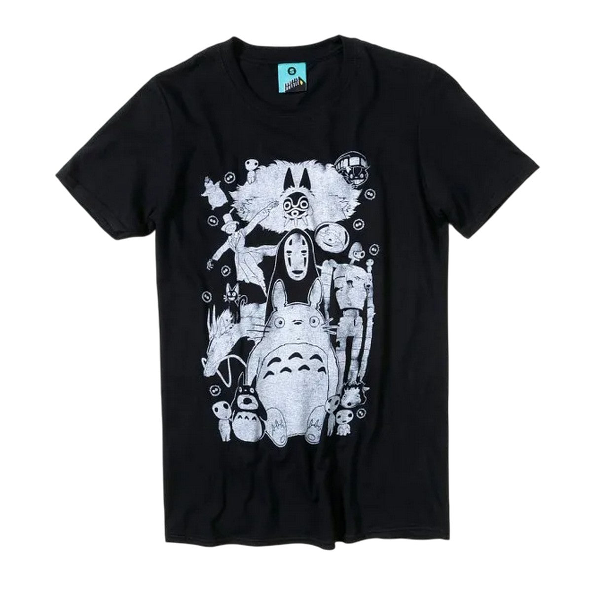 Black-Charcoal - Front - Ghibli Unisex Adult Gang T-Shirt