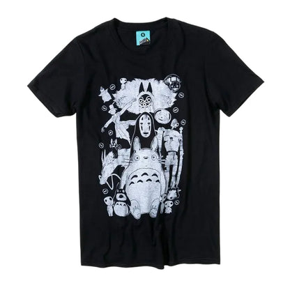 Black-Charcoal - Front - Ghibli Unisex Adult Gang T-Shirt