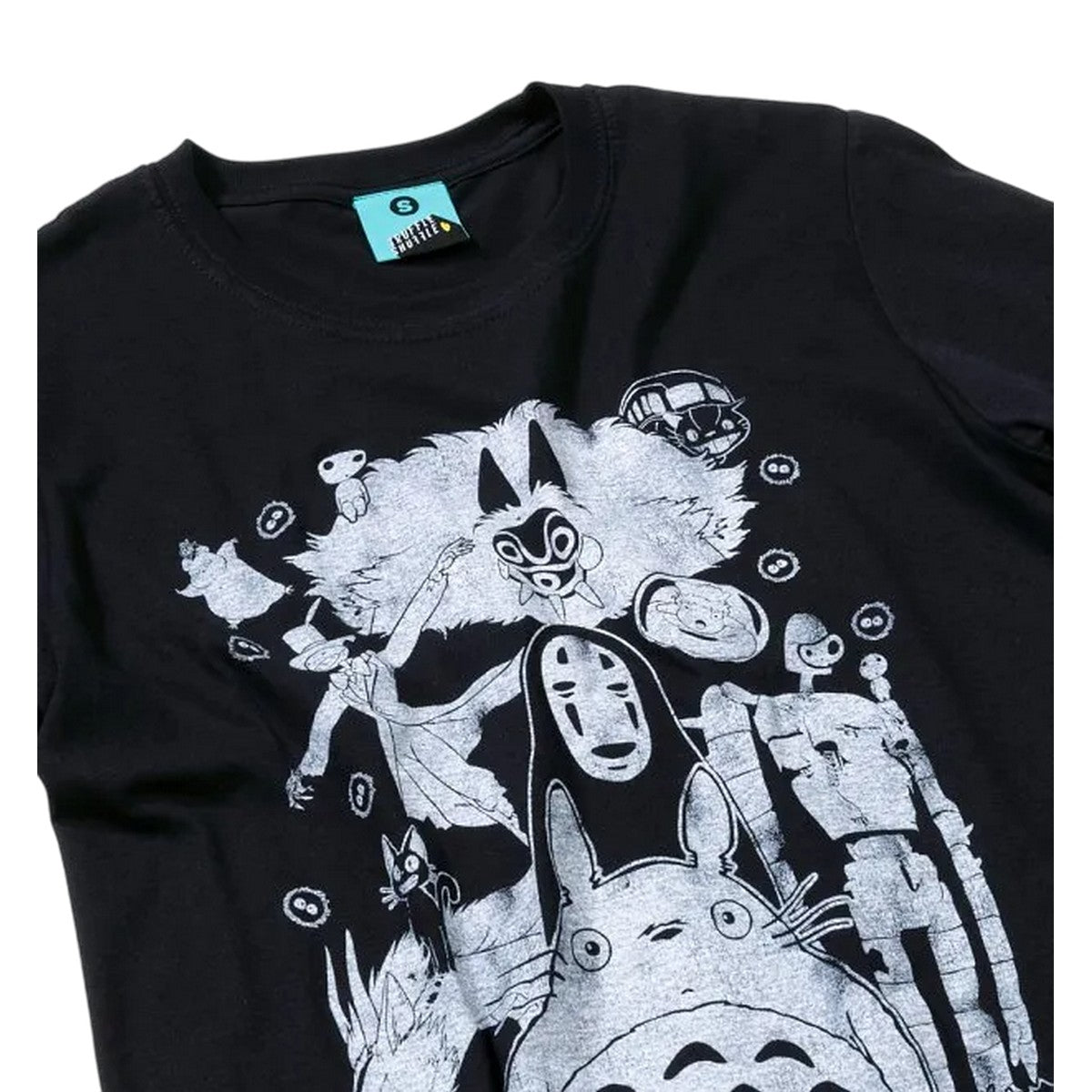 Black-Charcoal - Back - Ghibli Unisex Adult Gang T-Shirt