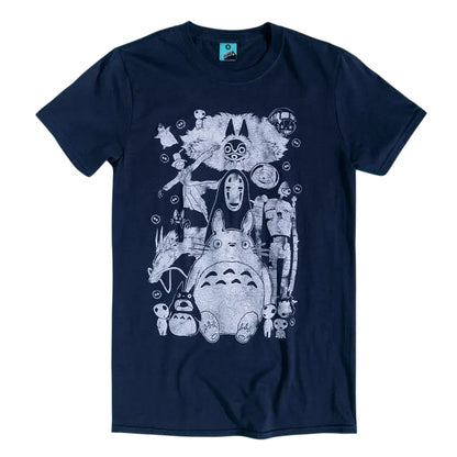 Blue - Front - Ghibli Unisex Adult Gang T-Shirt