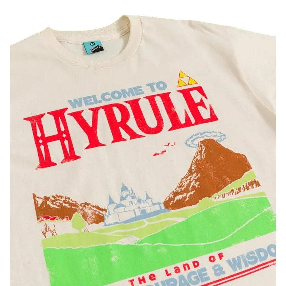 White-Off White - Side - The Legend Of Zelda Unisex Adult Welcome To Hyrule T-Shirt
