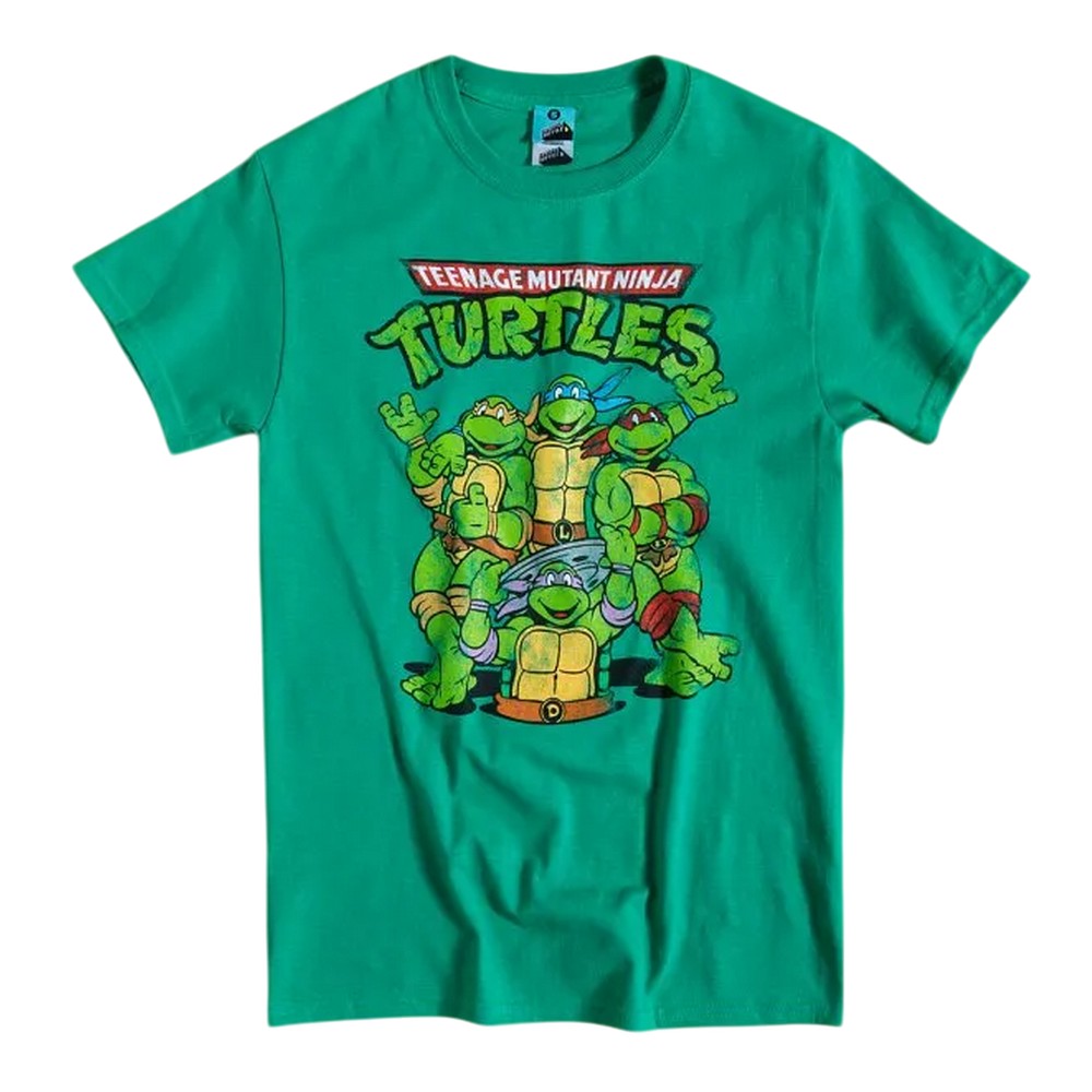Green - Front - Teenage Mutant Ninja Turtles Unisex Adult Classic T-Shirt