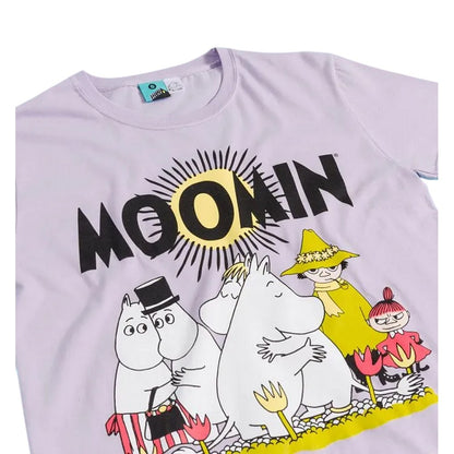 Purple - Side - Moomin Womens-Ladies Sunshine Fitted T-Shirt