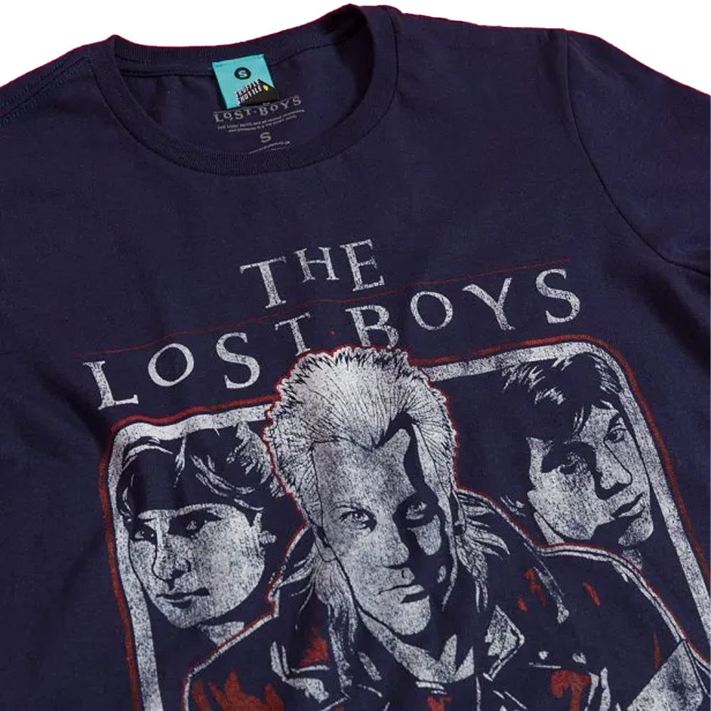 Navy Blue - Side - The Lost Boys Unisex Adult Sleep All Day Fitted T-Shirt