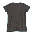 Black-Charcoal - Back - Jaws Womens-Ladies Movie Poster Distressed Fitted T-Shirt