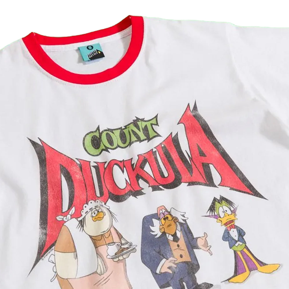 White-Off White - Side - Count Duckula Unisex Adult Line Up T-Shirt