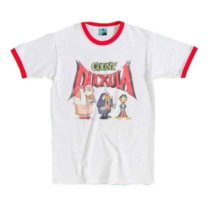 White-Off White - Front - Count Duckula Unisex Adult Line Up T-Shirt