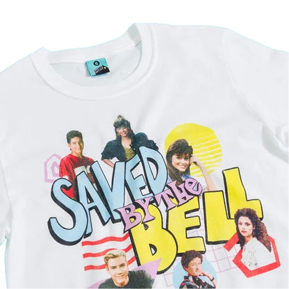 White-Off White - Side - Saved By The Bell Unisex Adult Retro T-Shirt
