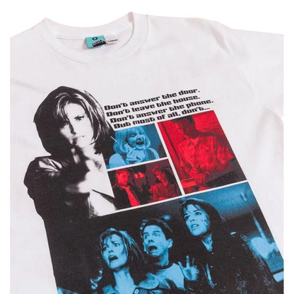 White - Side - Scream Unisex Adult Montage T-Shirt