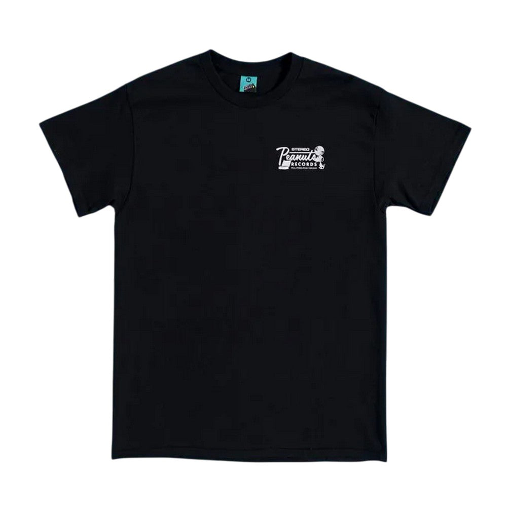 Black-Charcoal - Front - Peanuts Unisex Adult Don´t Stop The Music Snoopy Back Print T-Shirt