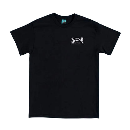 Black-Charcoal - Front - Peanuts Unisex Adult Don´t Stop The Music Snoopy Back Print T-Shirt