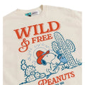 White-Off White - Side - Peanuts Unisex Adult Wild And Free Snoopy T-Shirt