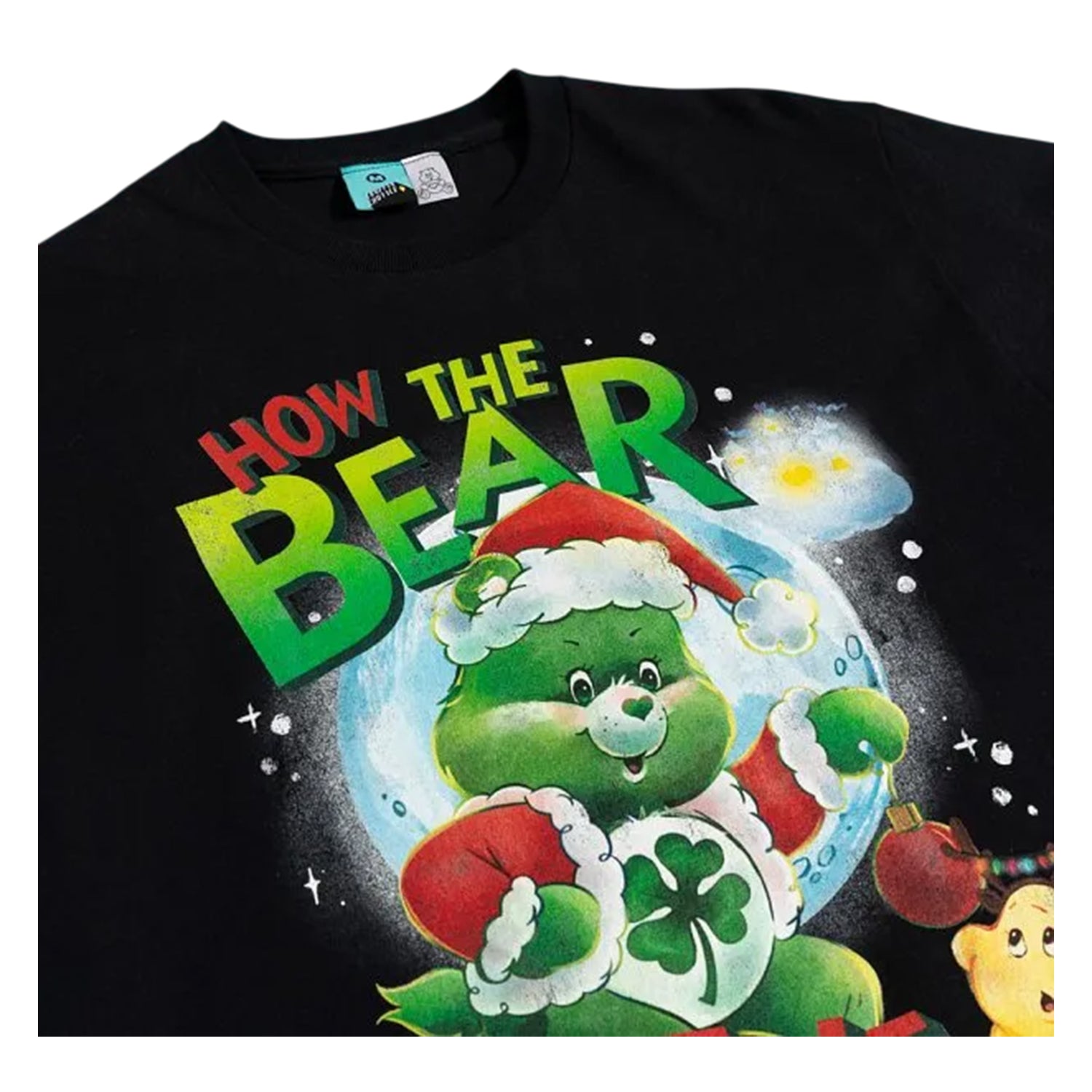 Black - Side - Care Bears Unisex Adult How The Bear Stole Christmas T-Shirt
