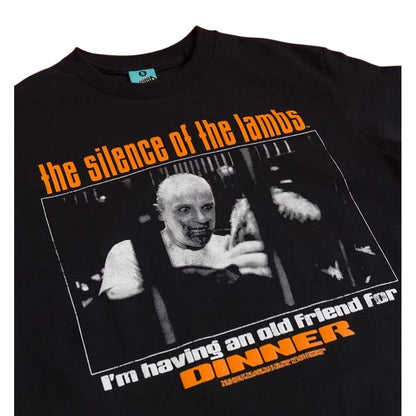 Black-Charcoal - Side - The Silence Of The Lambs Unisex Adult I´m Having An Old Friend For Dinner T-Shirt