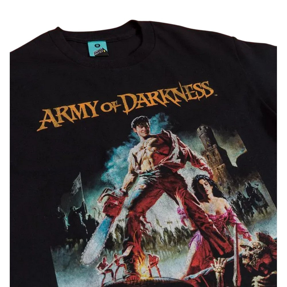 Black-Charcoal - Side - Army Of Darkness Unisex Adult Movie Poster T-Shirt