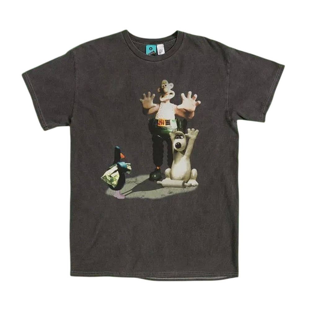 Black-Charcoal - Front - Wallace and Gromit Unisex Adult Feathers McGraw T-Shirt