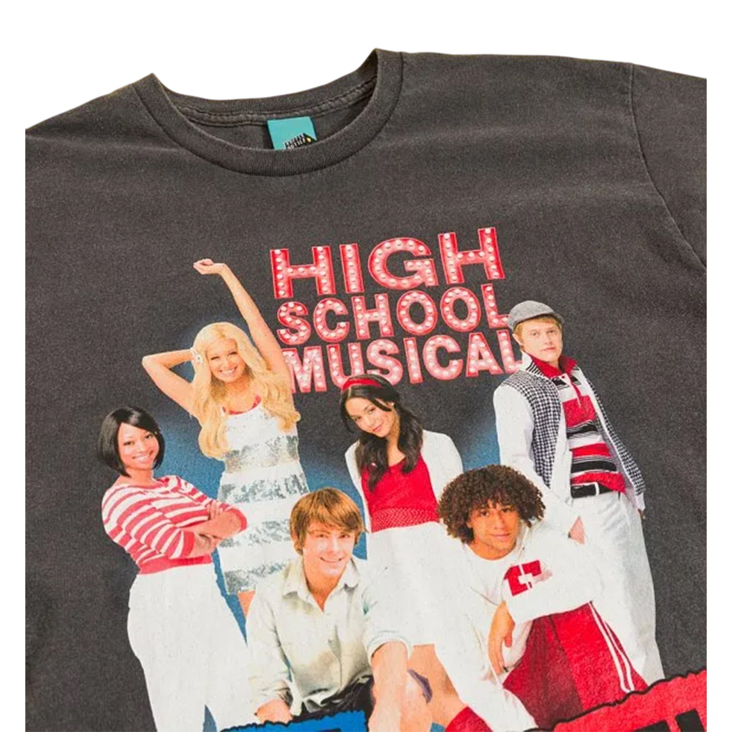 Charcoal - Side - High School Musical Unisex Adult Vintage Washed T-Shirt