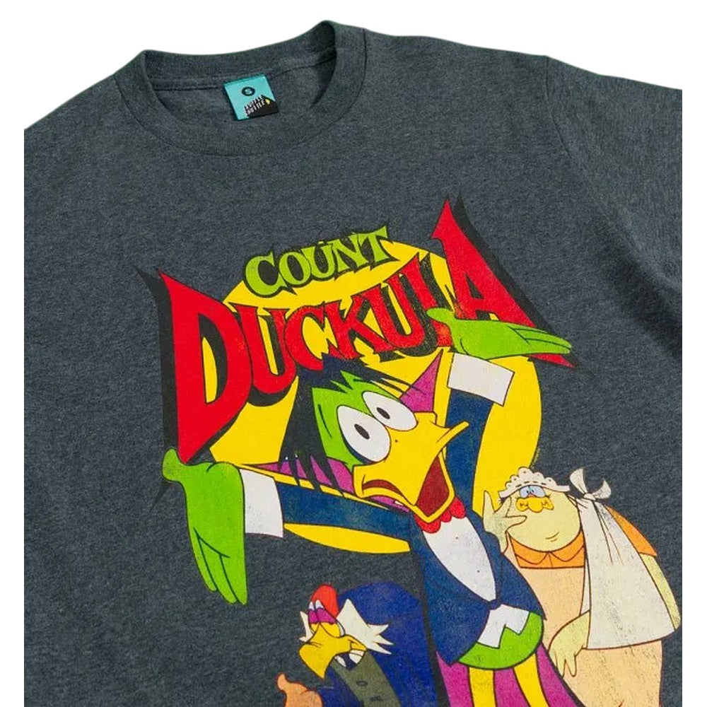 Grey Marl - Side - Count Duckula Unisex Adult T-Shirt