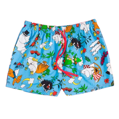 Blue - Side - Moomin Womens-Ladies Great Outdoors Pyjama Set