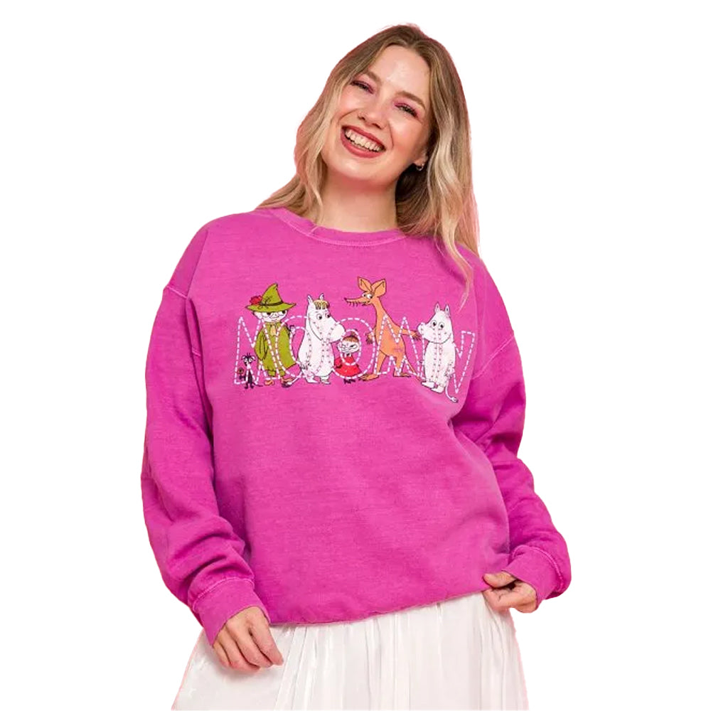 Red - Lifestyle - Moomin Unisex Adult Vintage Washed 80th Sweatshirt