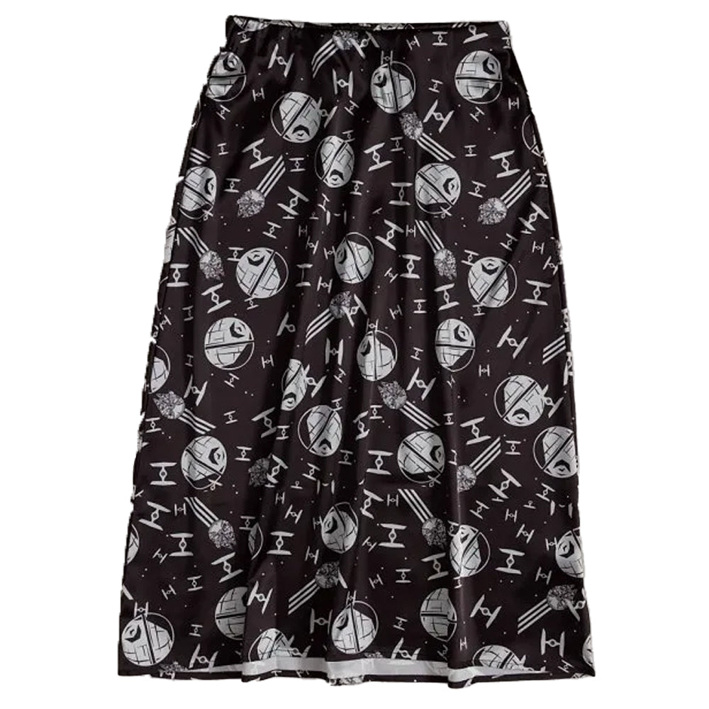 Black-Charcoal - Back - Star Wars Womens-Ladies Death Star Satin Skirt