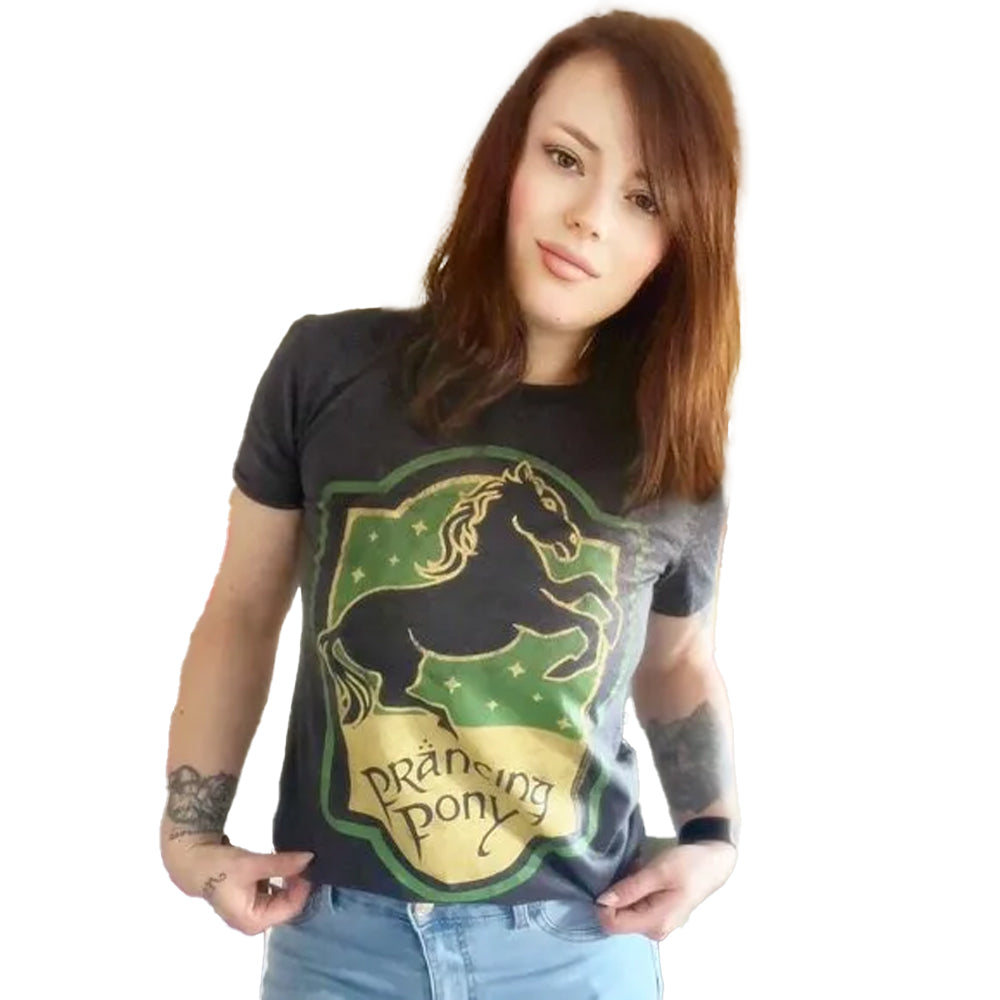 Black - Lifestyle - The Lord Of The Rings Unisex Adult Prancing Pony T-Shirt