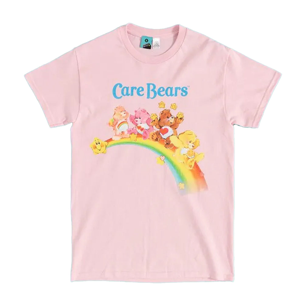 Pink - Front - Care Bears Unisex Adult Rainbow T-Shirt