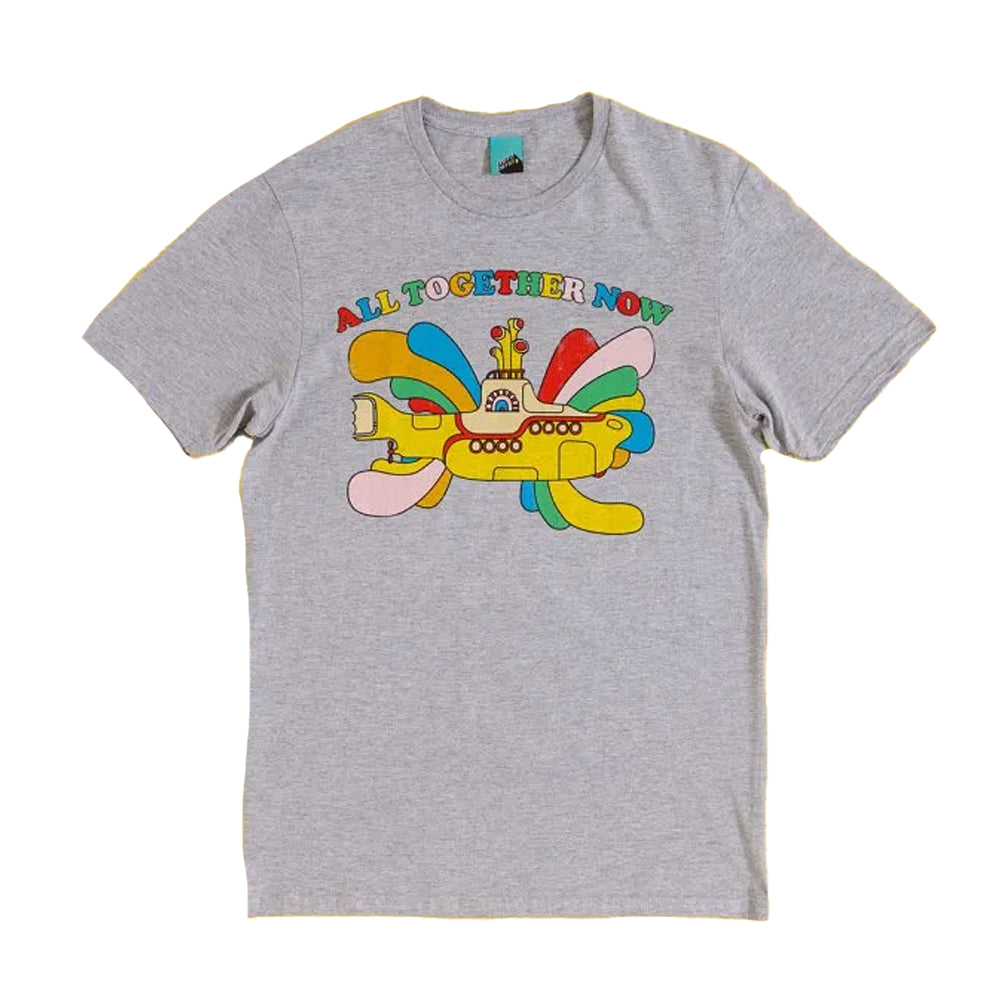 Grey - Front - The Beatles Unisex Adult Yellow Submarine All Together Now T-Shirt