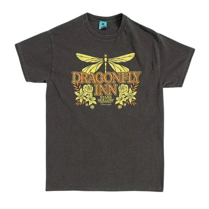 Grey - Front - Gilmore Girls Unisex Adult Dragonfly Inn Vintage Washed T-Shirt