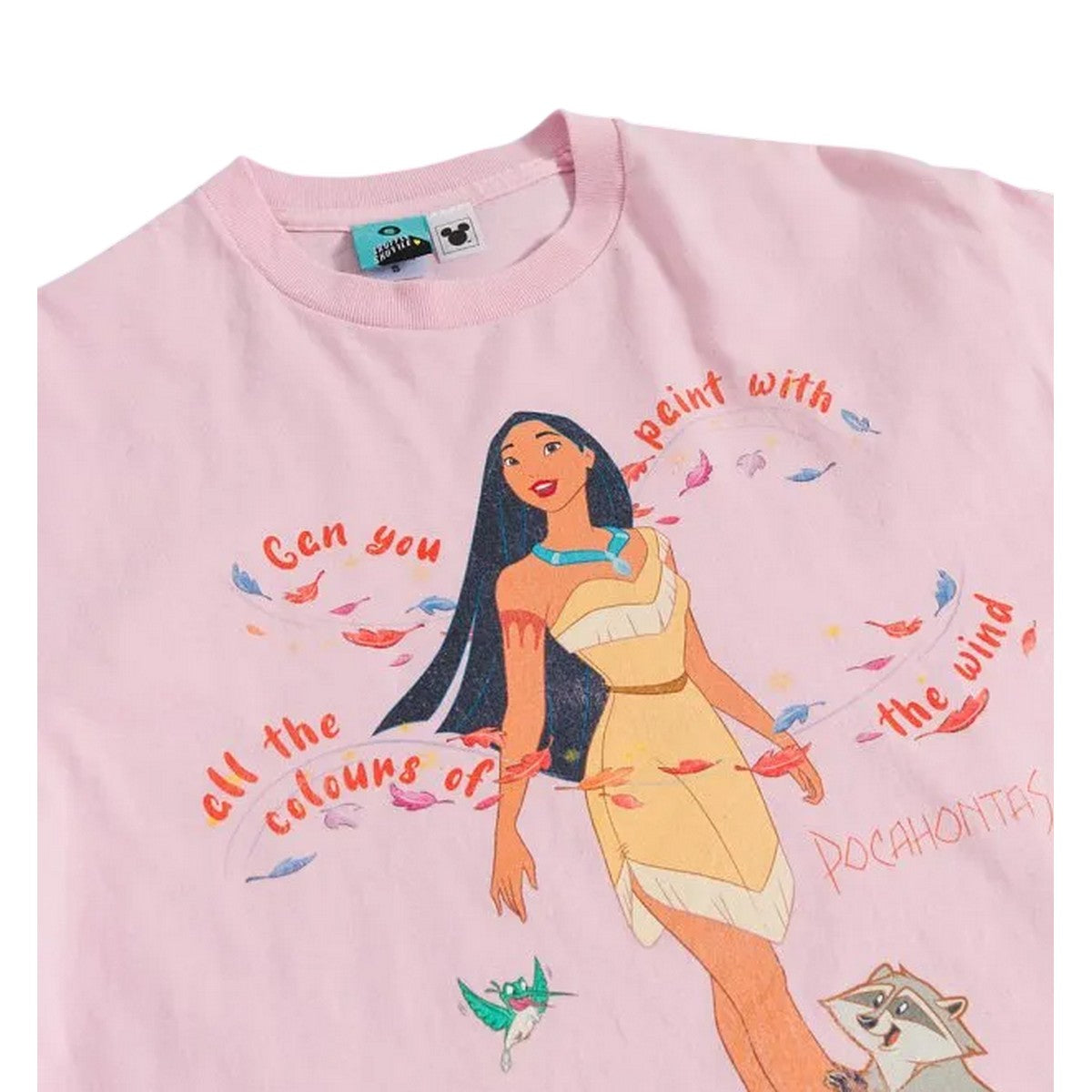 Pink - Side - Disney Unisex Adult Pocahontas T-Shirt