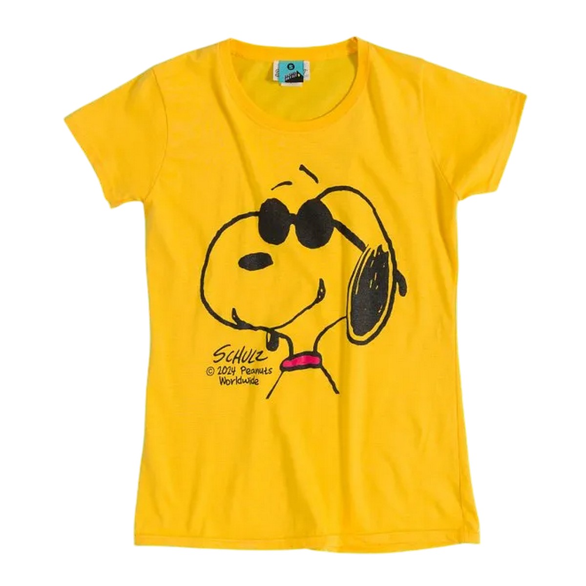Yellow - Front - Peanuts Unisex Adult Cool Snoopy Fitted T-Shirt