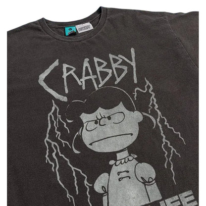 Black-Charcoal - Side - Peanuts Unisex Adult For Life Lucy Van Pelt Vintage Washed T-Shirt