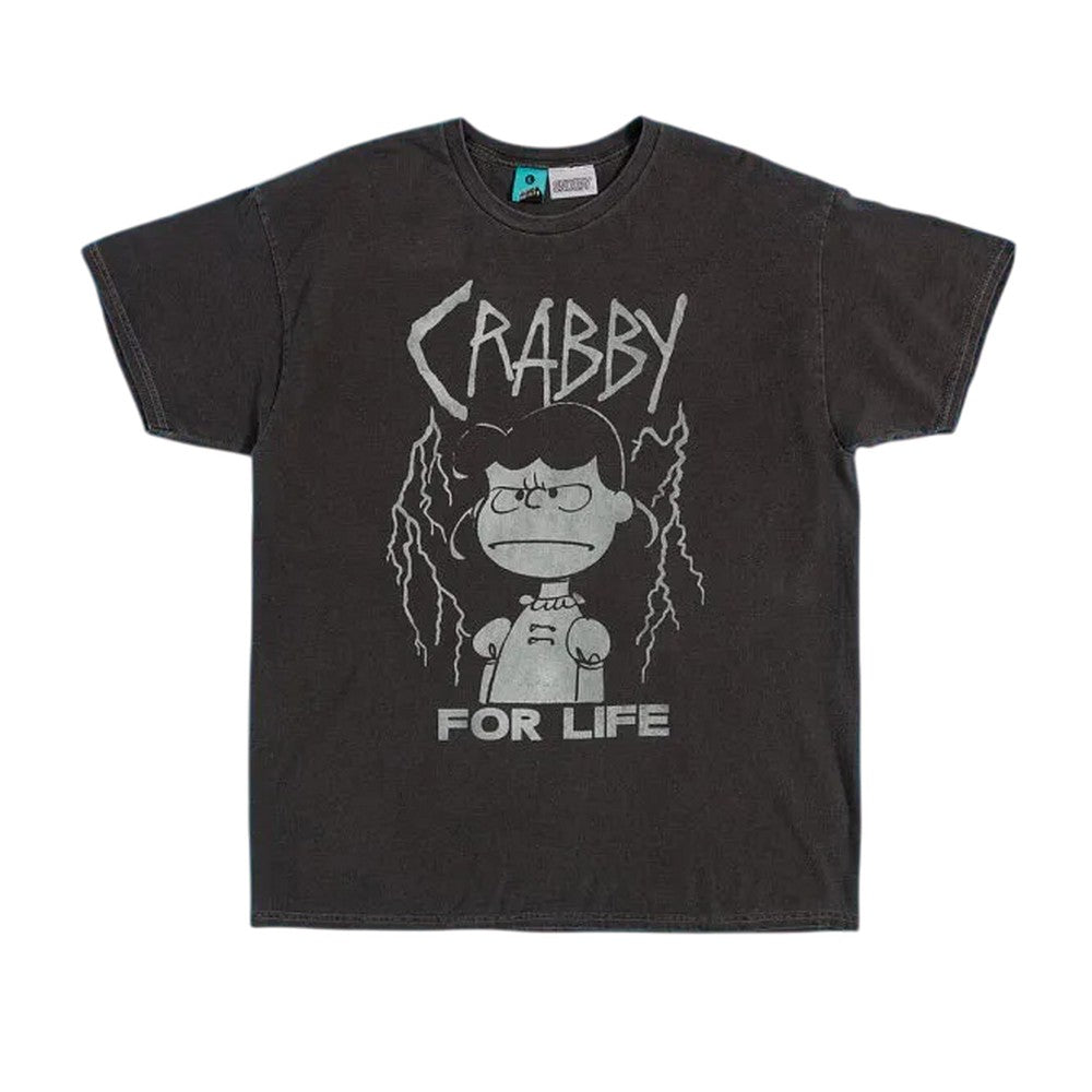 Black-Charcoal - Front - Peanuts Unisex Adult For Life Lucy Van Pelt Vintage Washed T-Shirt